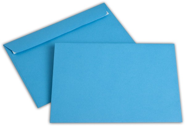 Briefumschläge Haftstreifen "Office Color" o. F. Intensivblau 162x229 mm C5 100g/qm