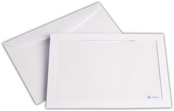Briefumschläge mit Panoramafenster Weiss nassklebend chlorfrei 162x229 mm C5 100g/qm
