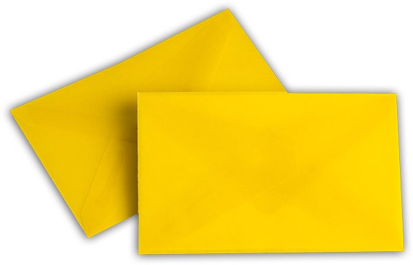 Briefumschläge transparent nassklebend o. F. Intensivgelb 62x98 mm 100g/qm