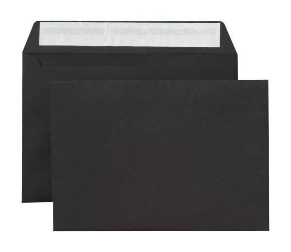Briefumschläge Haftstreifen "Creativ Color" o. F. Schwarz 162x229 mm C5 120g/qm