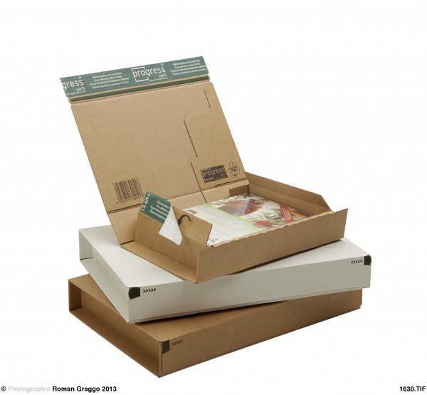 Postbox SECURE PREMIUM 510x325x170 aus Wellpappe braun mit ausgeprägtem Kantenschutz