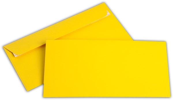 Briefumschläge Haftstreifen "Office Color" o. F. Goldgelb 114x229 mm C6/5 100g/qm
