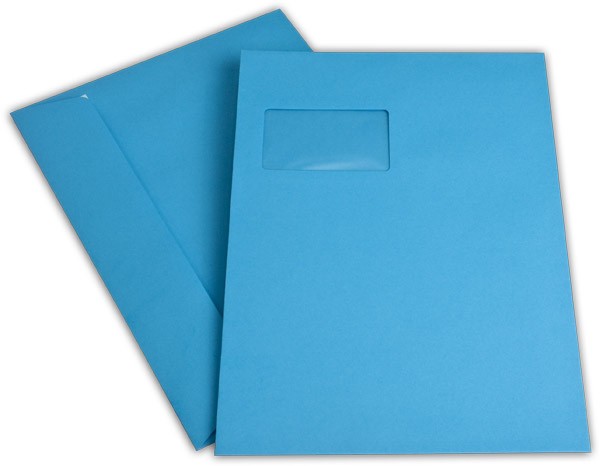 Briefumschläge mit Haftstreifen "Office Color" m. F. Intensivblau 114x229 mm C6/5 120g/qm