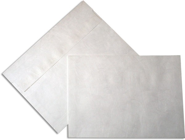 Tyvek Faltentaschen Haftstreifen Öffnung Breitseite Weiss 250x381 mm Falte 50 mm E4a