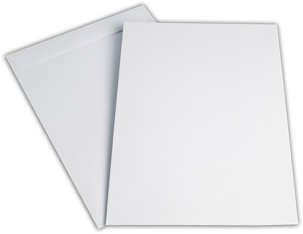 Versandtaschen nassklebend o. F. Weiss innen Grau chlorfrei 250x353 mm B4 120g/qm